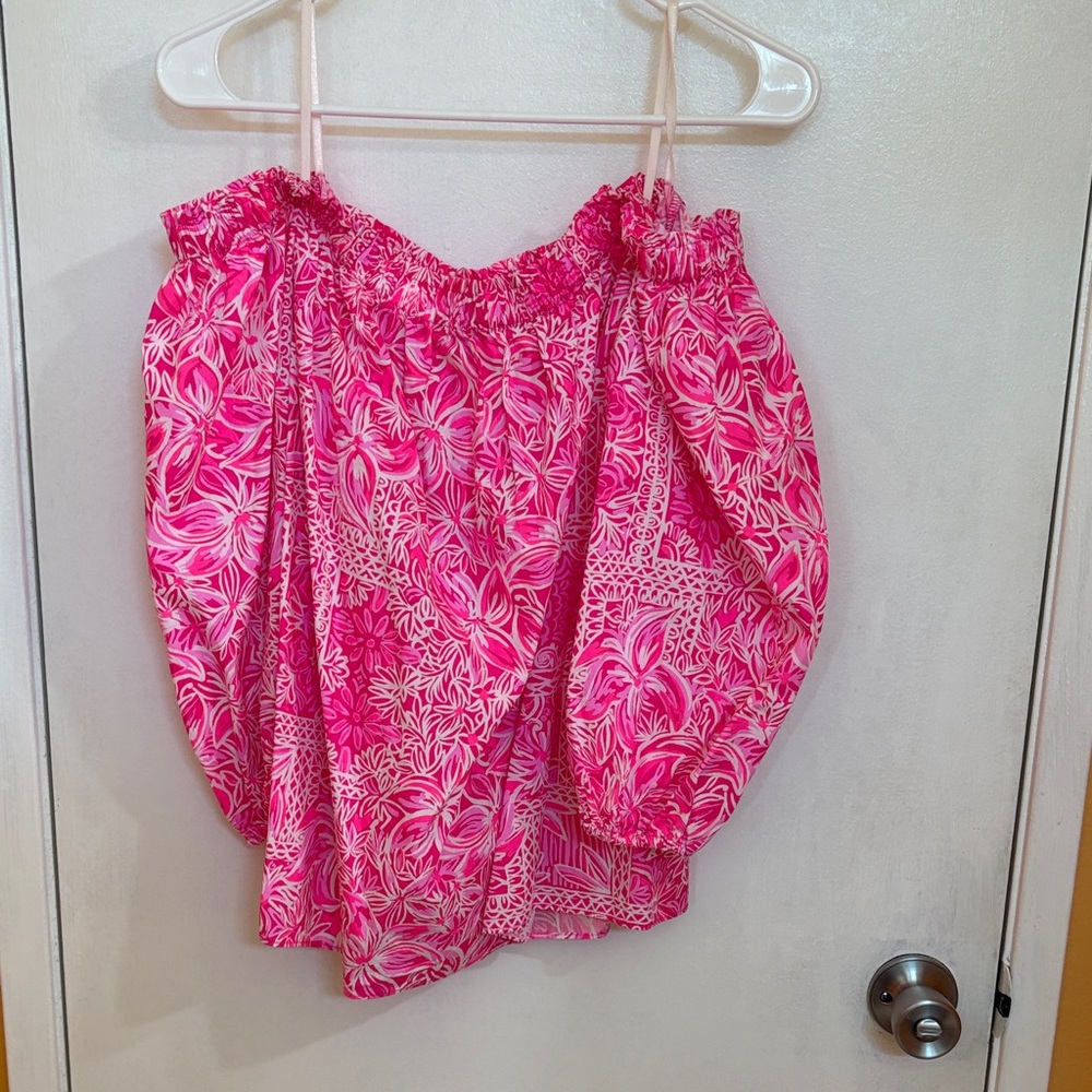 Lilly Pulitzer Pink Tropical Print Top